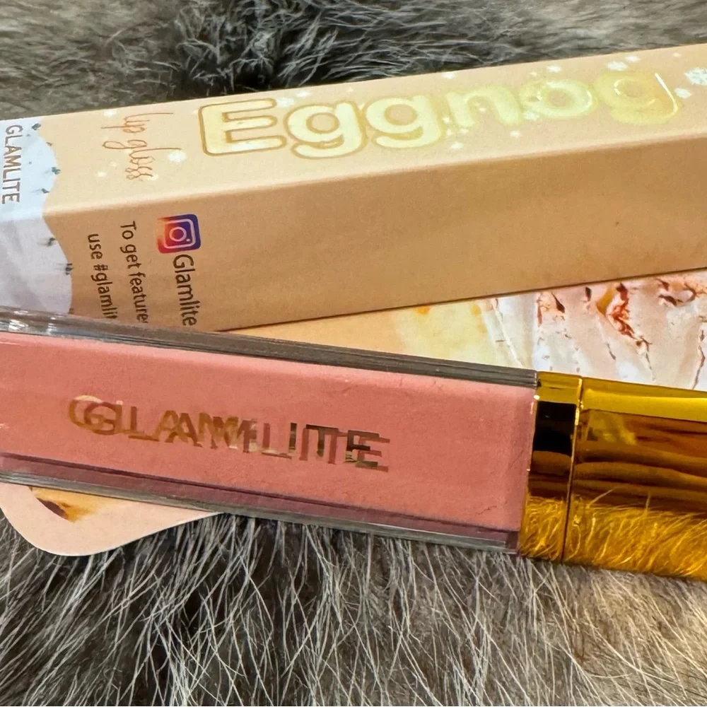 Lot of 3 “Glamlite” Lip Gloss with Mirror on‎ Side. Shade-Eggnog ~ NIB